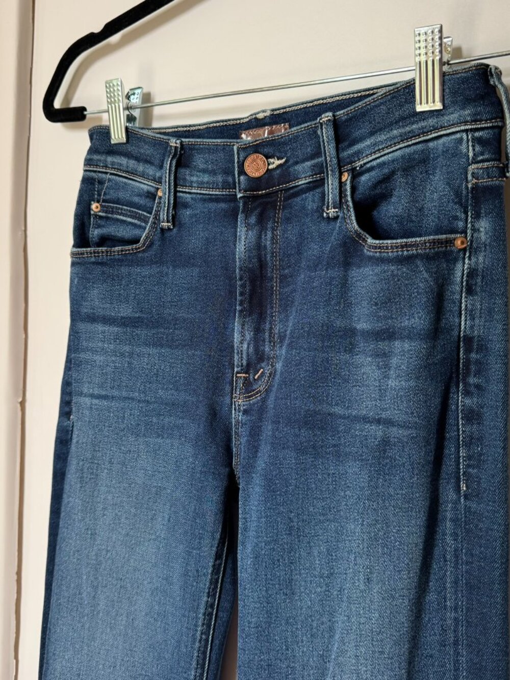 Mother The Doozy Flare Jeans in Uncharted Waters 25 - Picture 11 of 13